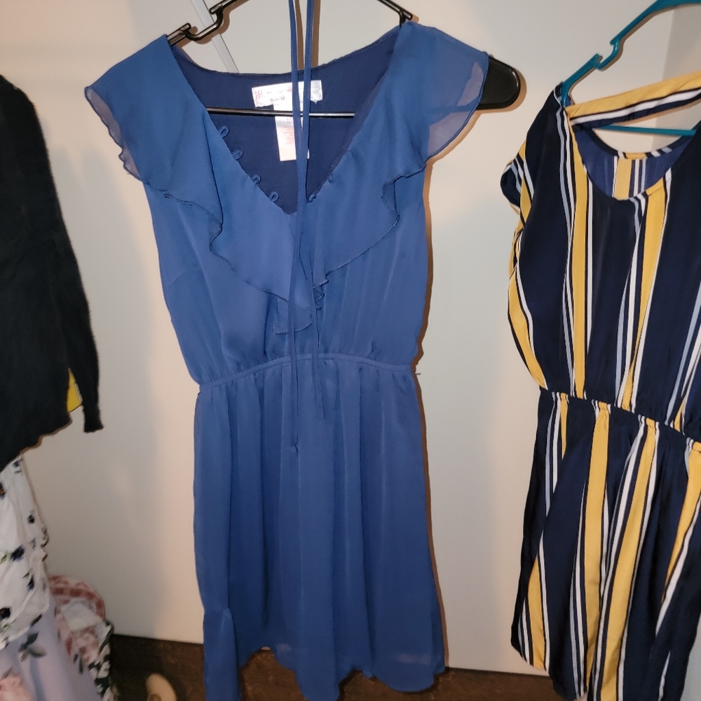 Small Blue Ruffle Dress